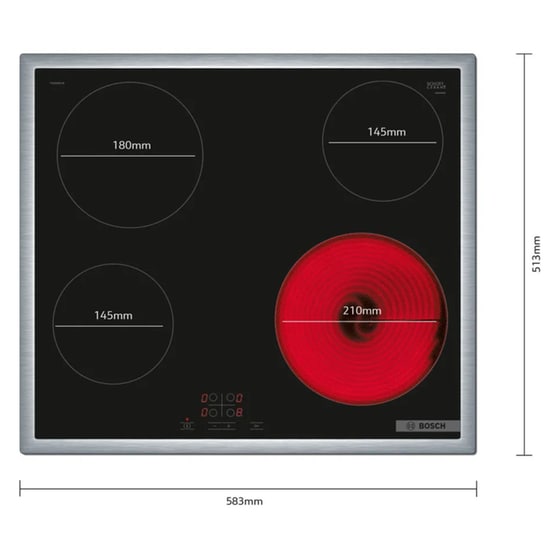 BOSCH HBF154BS0 & PKE645BA2E 66 Lt Inox Eντοιχιζόμενο Σετ Φούρνος και Εστία image 6