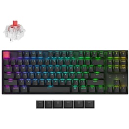 Keychron K8 V2 Ασύρματο Gaming Μηχανικό Πληκτρολόγιο Tenkeyless με Keychron Super Red διακόπτες και RGB φωτισμό (Αγγλικό US) K8X-H1