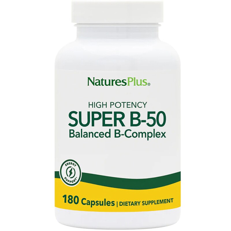 Natures Plus Super B-50 Balanced B-complex - 60 κάψουλες