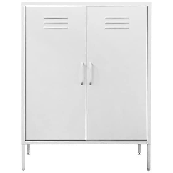 Ντουλάπα Μεταλλική Nextdeco Δίφυλλη 102x80x40cm - Λευκό image 0