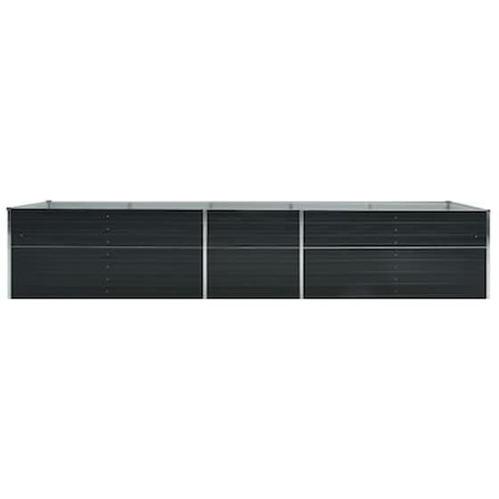 Vidaxl Ζαρντινιέρα Υπερυψωμένη Ανθρακί 400x80x77 Εκ. Γαλβαν. Χάλυβας image 3