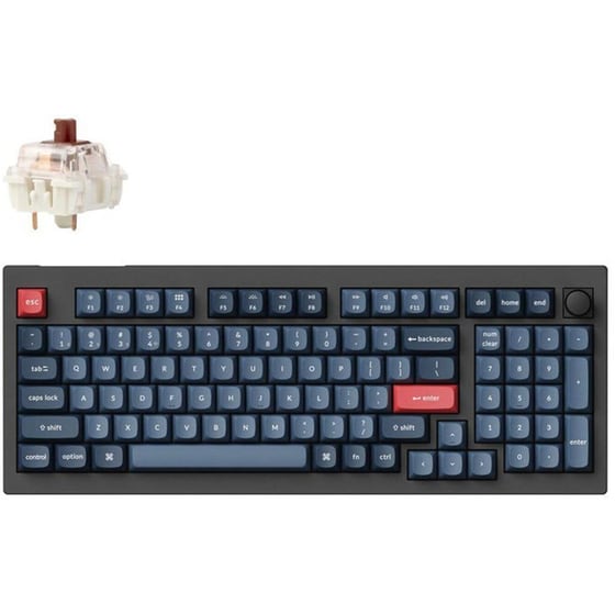 Keychron V5 Max Qmk/via (v5m-d3) Gaming Μηχανικό Ενσύρματο/Ασύρματο Bluetooth Πληκτρολόγιο  και RGB φωτισμό Μαύρο (US) image 2