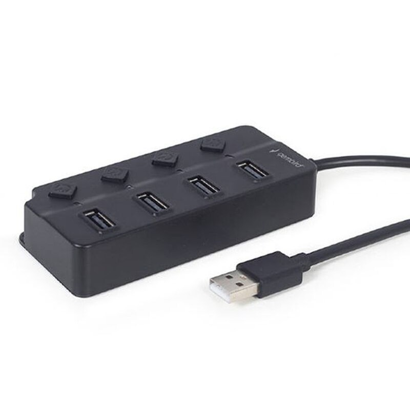 Gembird UHB-U2P4P-01 USB Hub με 4 θύρες USB 2.0 - Μαύρο