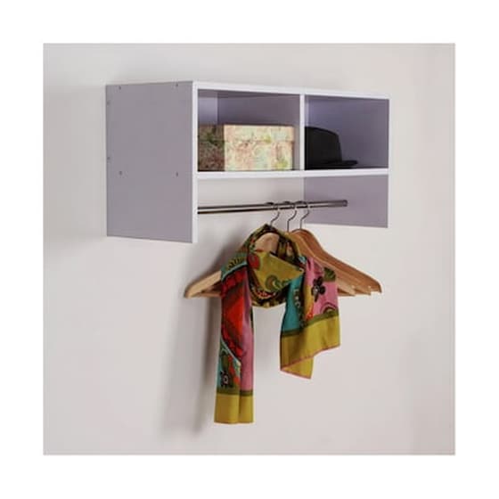 Ξύλινο Ράφι Τοίχου Με 1 Ράγα 72 X 29 X 35 Cm Homcom 831-048wt image 5