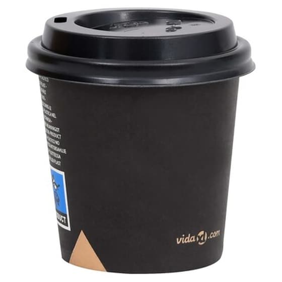 Vidaxl Ποτήρια Καφέ Χάρτινα Με Καπάκια 120 Ml 1000 Τεμάχια Μαύρα image 3