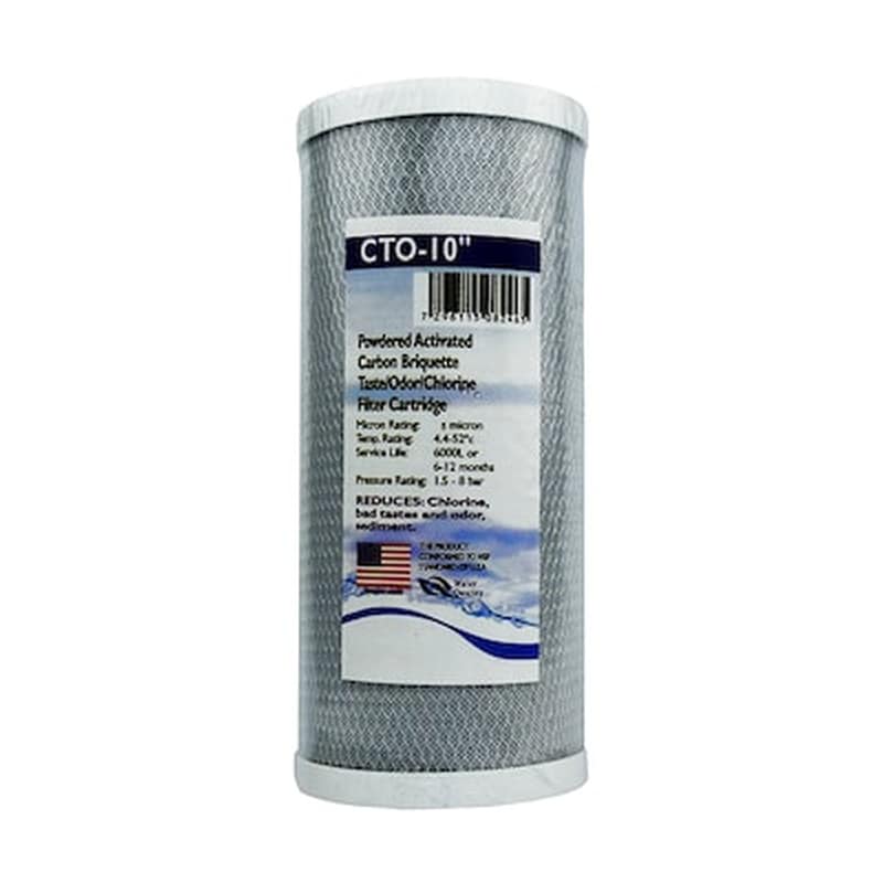 QWATERFILTERS Ανταλλακτικό Φίλτρο Ενεργού Άνθρακα Big-blue Cto-10 5m