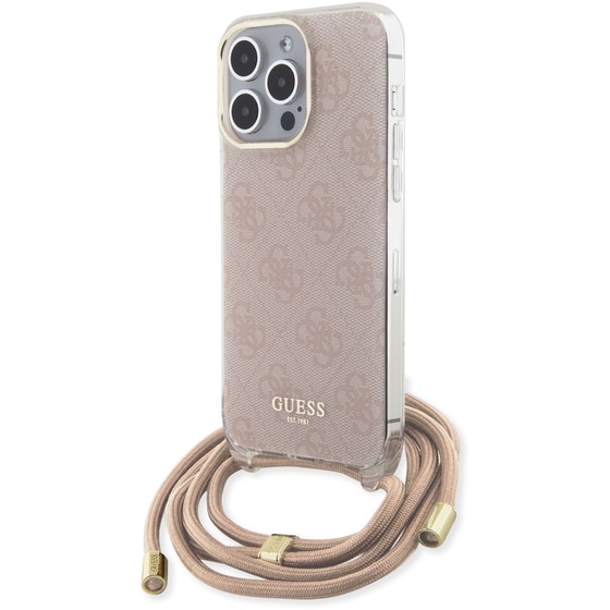 Guess “4g Logo Collection” Crossbody Hard Case Θήκη Προστασίας Από Σιλικόνη Με Λουράκι – Iphone 15 Pro Max (ροζ – Guhcp15xhc4sep) image 5