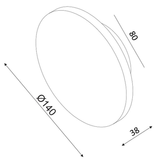 Απλίκα Τοίχου Led Aca Eclipse Zm1705ledwdw Ξύλινη 14x3.8x14 cm - Καφέ image 1
