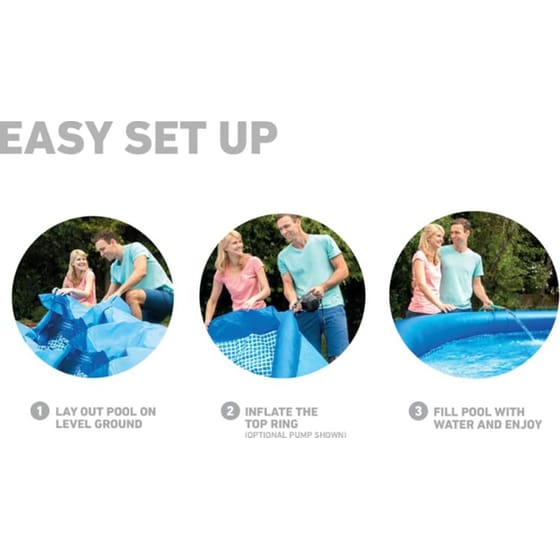 Φουσκωτή Οικογενειακή Πισίνα Intex Easy Set 28120NP 3853 Lt - Μπλε image 6