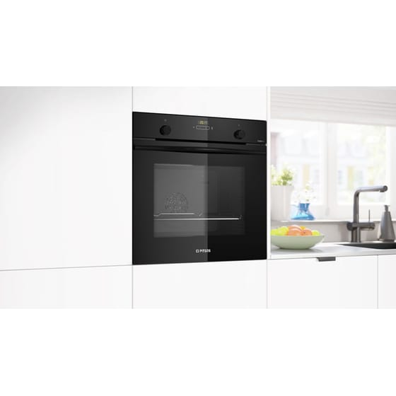 PITSOS PH33M41B4 71 Lt Μαύρο Εντοιχιζόμενος Φούρνος Άνω Πάγκου image 1