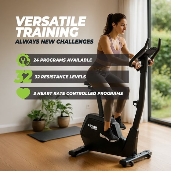 VIRTUFIT HTR200I Ποδήλατο Γυμναστικής Όρθιο Μαύρο image 7