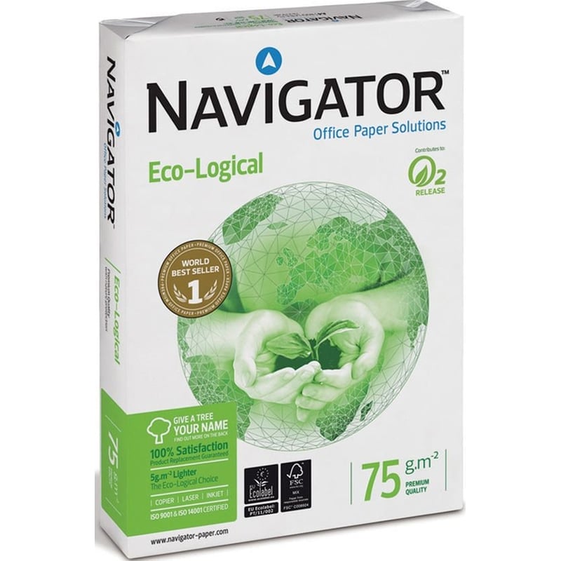 NAVIGATOR Navigator Eco-Logical Χαρτί Εκτύπωσης Α4 75gr 500 φύλλα