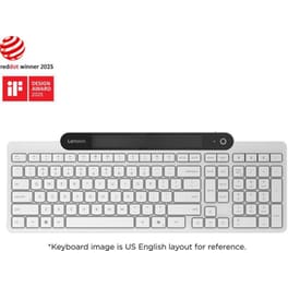 Lenovo 800 Self-Charging Ασύρματο Bluetooth Πληκτρολόγιο Black (GR)