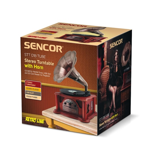 Πικάπ Sencor STT 018 Tube USB Καφέ image 2