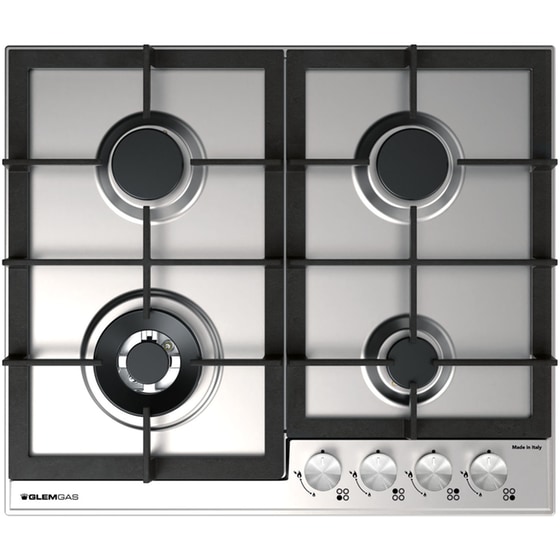 GLEM GAS GTD64THIX (GN) 58.5 cm Inox Εστία Φυσικού Αερίου Αυτόνομη image 0