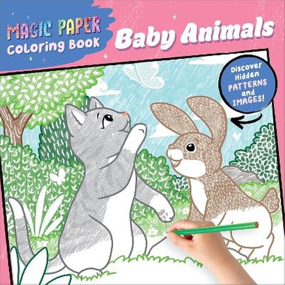 Magic Paper Coloring Book: Baby Animals image 0