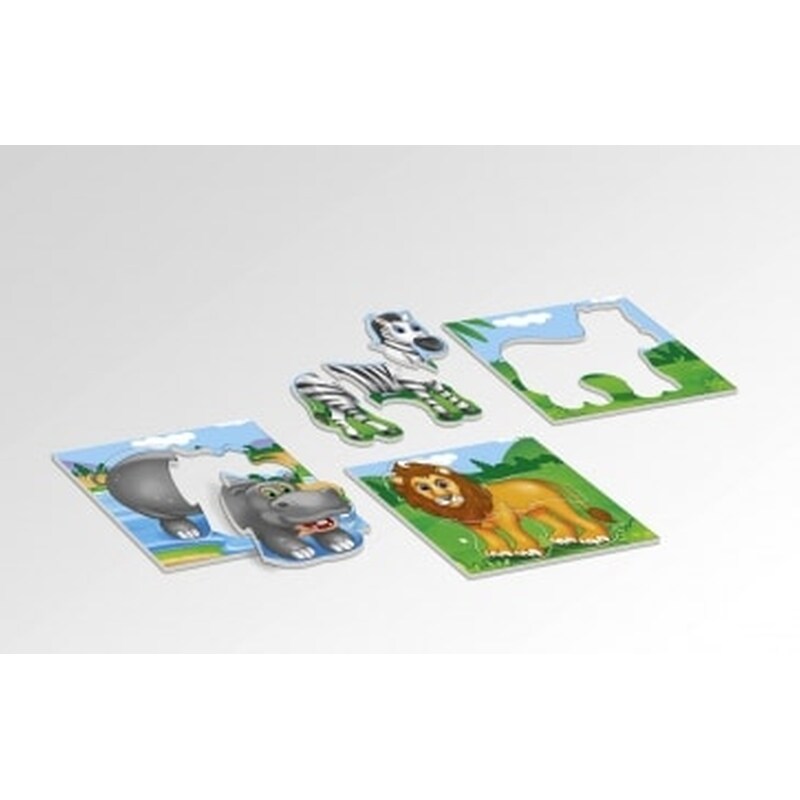 Επιτραπεζιο Δεσυλλας Baby Puzzle Αγρια Ζωα 100425