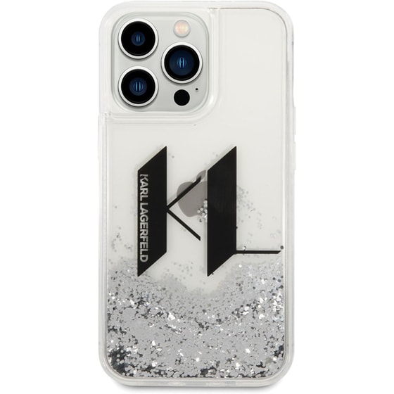 Karl Lagerfeld Glitter Big Kl Logo Liquid Glitter Case Θήκη Προστασίας Από Σιλικόνη – Iphone 14 Pro Max (μαύρο – Klhcp14xlbklcs) image 0
