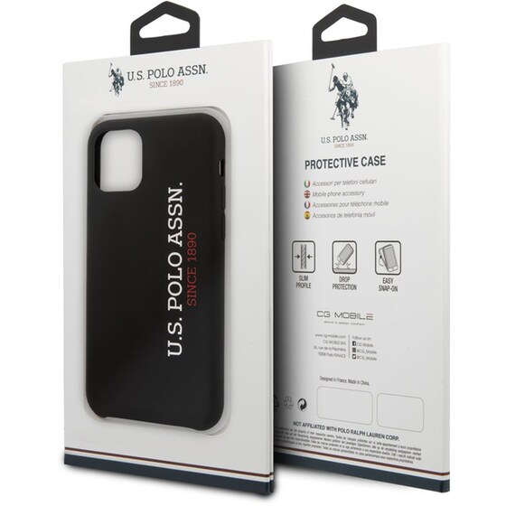 Θήκη Apple iPhone 11 Pro - U.S. Polo Assn Silicone Effect Logo Collection - Μαύρο image 6