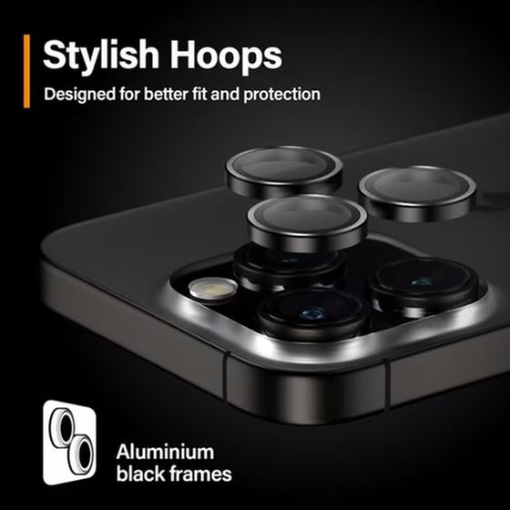 Προστατευτικό κάμερων Apple iPhone 15 Pro/Pro Max - PanzerGlass Hoops Camera Lens Protector image 4