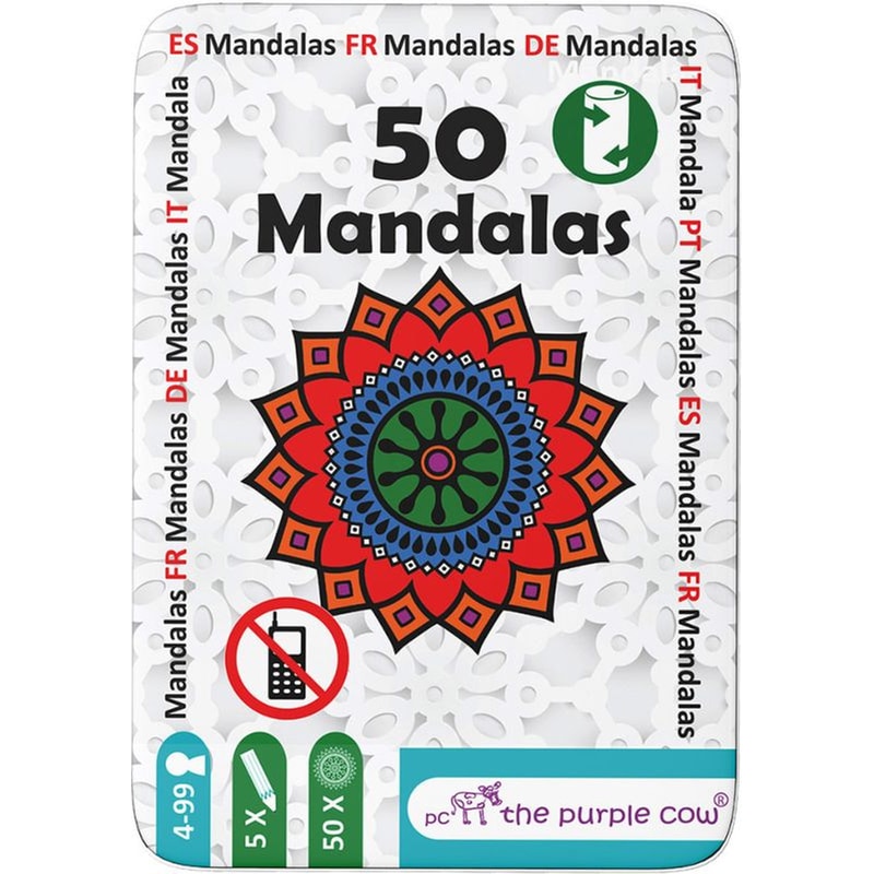 Purple Cow Επιτραπέζιο 50 Καρτών mandalas