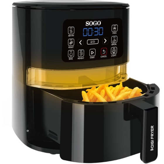 SOGO FRE-SS-10820 με Αποσπώμενο Κάδο 1600 W 4 L - Μαύρο Φριτέζα Αέρος image 2