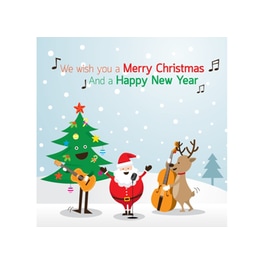 Χριστουγεννιάτικη Κάρτα Happy Cards We Wish You A Merry Christmas