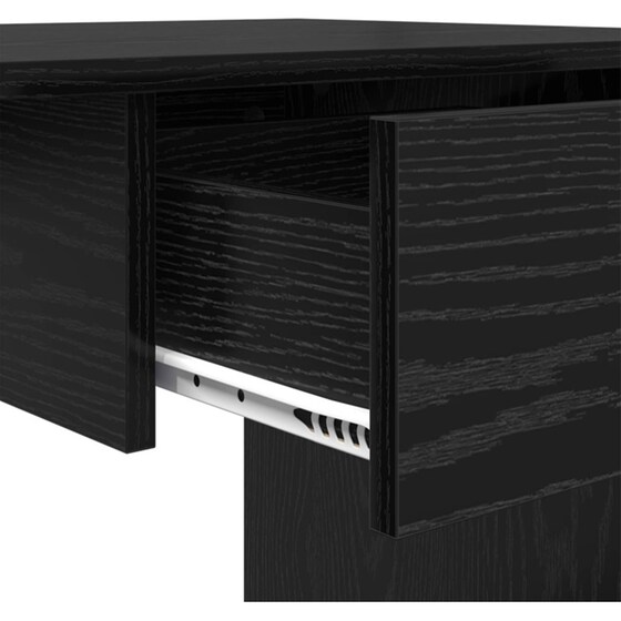 Γραφείο VidaXL από Επεξεργασμένο Ξύλο 100x50x76 cm - Μαύρη Οξιά image 5