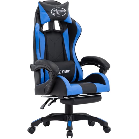 Καρέκλα Gaming VidaXL από Τεχνητό Δέρμα - Μαύρη/Μπλε image 0