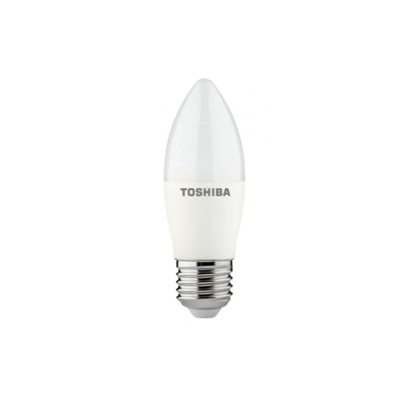 Λάμπα Led Toshiba C37 E27 8W 3000K Θερμό Λευκό