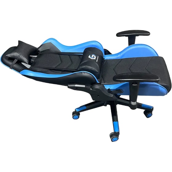 Καρέκλα Gaming Gembird GC-01 από PVC - Μαύρη/Μπλε image 3