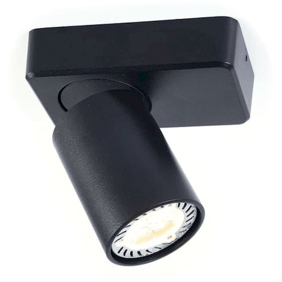 Σποτ Μονόφωτο Aca Elitis Ra301s12bk από Αλουμίνιο - Μαύρο image 0