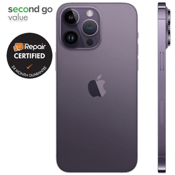 Μεταχειρισμένο Apple iPhone 14 Pro Max 256GB Deep Purple second go value Certified by iRepair image 3