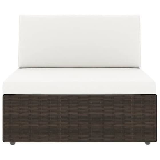 Vidaxl Σαλόνι Κήπου 10 Τεμαχίων Καφέ Από Συνθετικό Ρατάν image 3