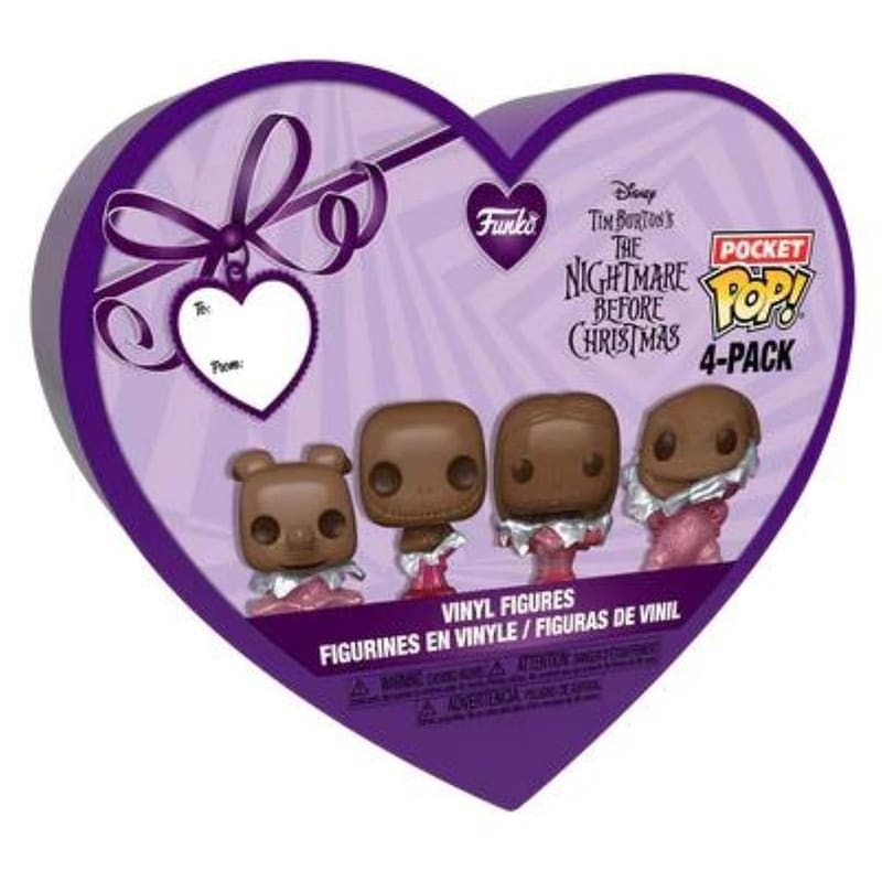 Funko Pocket Pop! Disney: The Nightmare Before Christmas Valentines Day – Chocolate 4pack