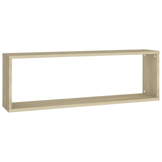 Ράφια Τοίχου VidaXL Κύβοι από Μοριοσανίδα 80x15x26.5cm 2 Τμχ - Μπεζ/Δρυς image 2