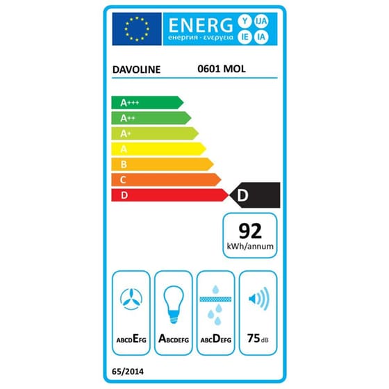 DAVOLINE OLYMPIA 2.0 390 BR 89.8 cm Καφέ Απορροφητήρας Ελεύθερος image 3