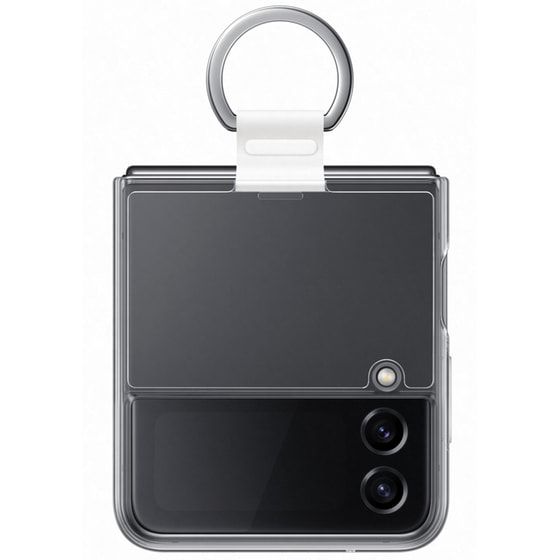 Θήκη Samsung Galaxy Z Flip 4 - Samsung Clear Cover with Ring - Transparent image 4