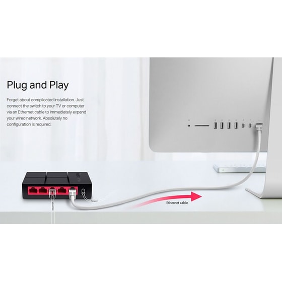 Mercusys MS105G Network Switch Unmanaged Gigabit Ethernet (1000 Mbps) image 1