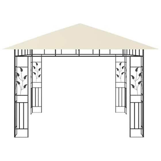 Κιόσκι Vidaxl Χάλυβας με Δίχτυ 3x3x2.73m - Κρεμ image 4