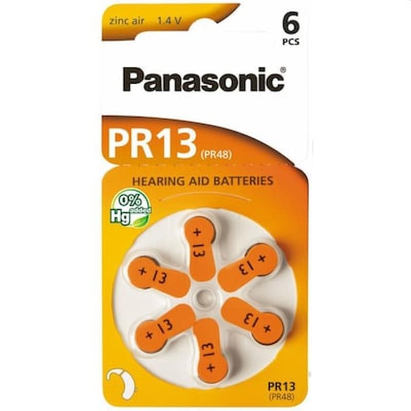PANASONIC Panasonic Pr 13 Zinc Air 6 Pcs. Hearing Aid Cells