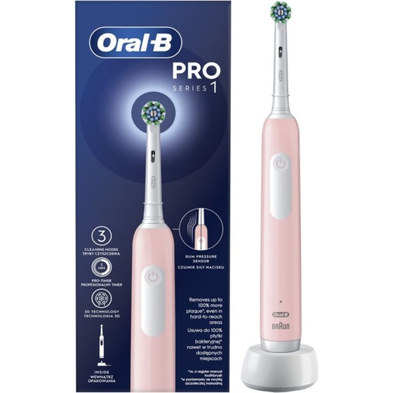Ηλεκτρική Οδοντόβουρτσα ORAL-B Pro 1 Cross Action - Ροζ image 0