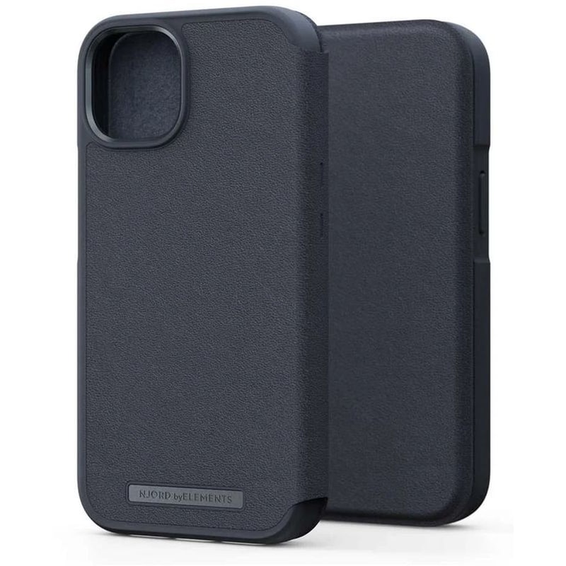 Θήκη Apple iPhone 14 - Njord Genuine Leather MagSafe Wallet Case - Black