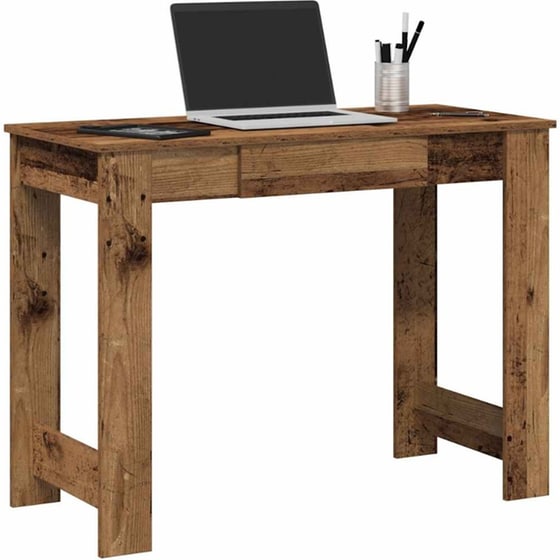 Γραφείο VidaXL από Επεξεργασμένο Ξύλο 100x45x75 cm - Παλιό Ξύλο image 1