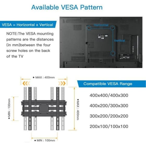Βάση Τηλεόρασης Επιτοίχια Axred AXRVENUS2360 Μονού Βραχίονα 23”- 60” έως 50kg image 6