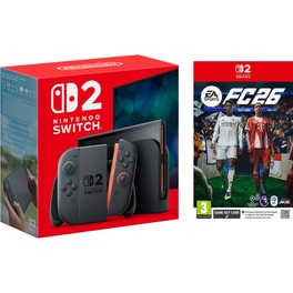 Nintendo Switch 2 - Μαύρο + EA Sports FC26 (Game Key Card)