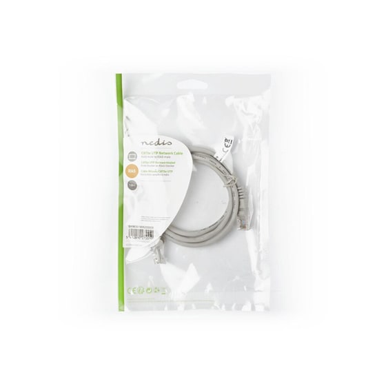 Καλώδιο Nedis U/UTP Cat.5e 1m Γκρι image 2
