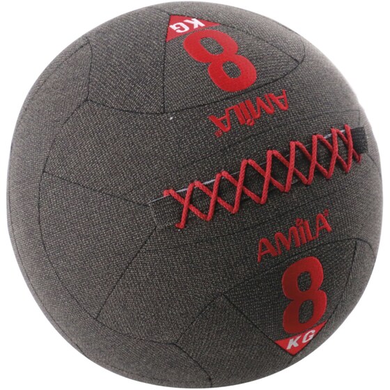 Μπάλα Medicine Amila Wall Ball Κέβλαρ 94613 8kg Μαύρο - Κόκκινο image 0