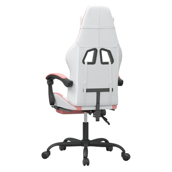 Καρέκλα Gaming VIDAXL 3143887 με Υποπόδιο από Τεχνητό Δέρμα - Λευκό image 3