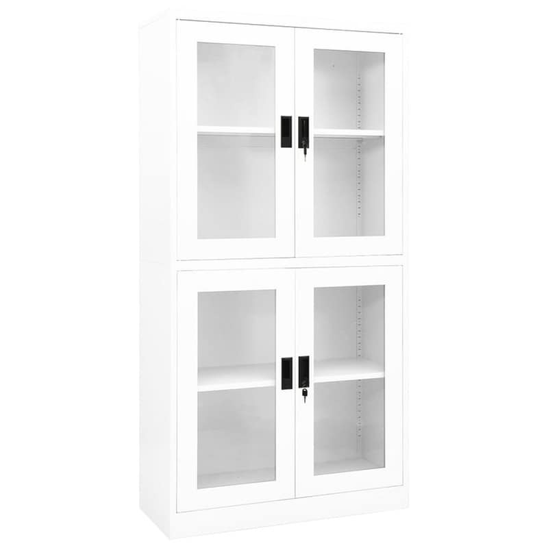 Ντουλάπα Γραφείου VidaXL από Ατσάλι 90x40x180 cm - Λευκό